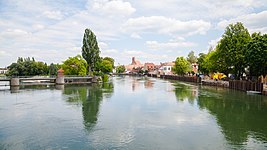 El río Isar a su paso por Landshut.