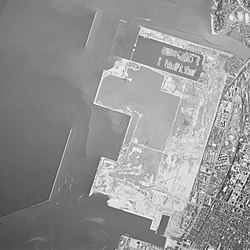 1972年4月21日撮影の福岡市箱崎ふ頭地区の航空写真