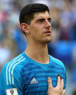 Thibaut Courtois belga válogatott színeiben 2018-ban