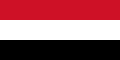 The flag of the Lybian Arab Republic (1969–1972), a simple horizontal triband.