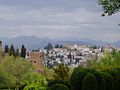 Vue de l'Albaicín depuis les jardins du Généralife