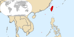 Location of Taiwan