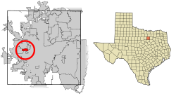 Location of Westworth Village in Tarrant County, Texas