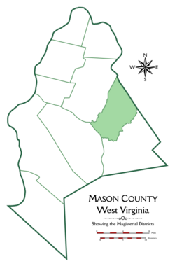 Location of Cologne District in Mason County