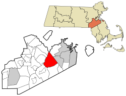 Location of Canton in Norfolk County