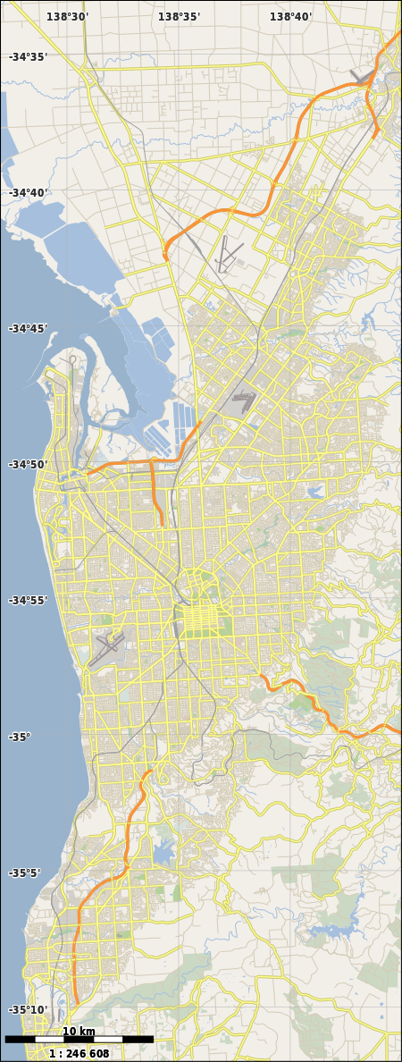 South Australian National Football League is located in Greater Adelaide