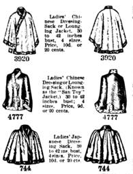 San Toy (#4777), the Ladies' Chinese dressing or lounging sack, a design published in 1901 in The Delineator, Volume 57, p. 210