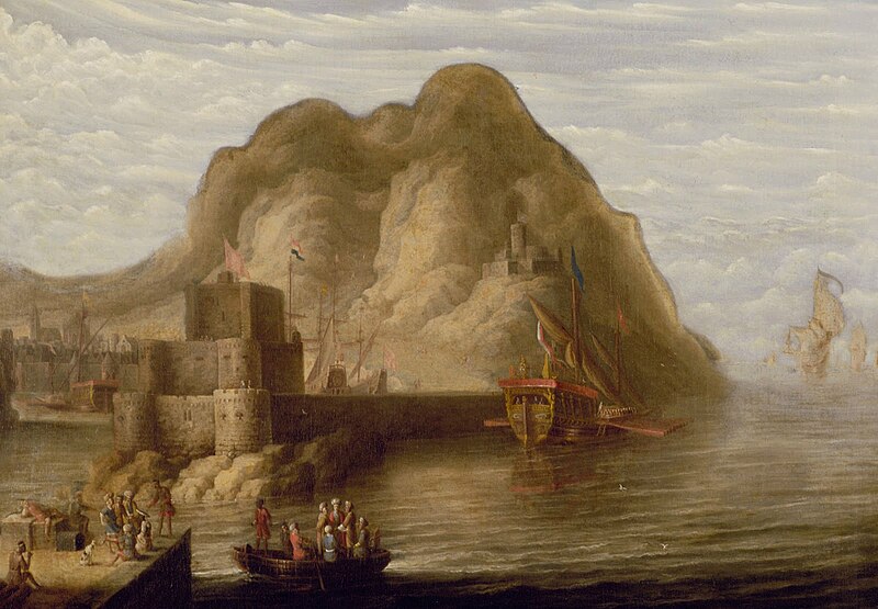 File:Pieter van de Velde - Gezicht op Gibraltar - RCE.jpg