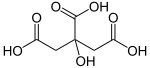 Stereo skeletal formula of citric acid