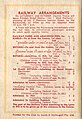 Back cover showing railway and admission charges