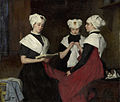 Thérèse Schwartze. Drie meisjes uit het Amsterdamse Burgerweeshuis. Amsterdam, Rijksmuseum Amsterdam.