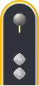 Dienstgradabzeichen eines Oberleutnants auf Schulterklappe der Jacke des Dienstanzuges für Luftwaffenuniformträger