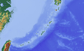 Map showing the location of Iriomote-Ishigaki National Park