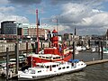 Une vue du port de Hambourg