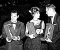 Alberto Sordi, Sophia Loren a Charlton Heston na David di Donatello v roku 1961.