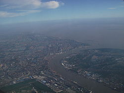 The mouth of the Huangpu River