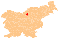 Location of the Municipality of Ljubno in Slovenia