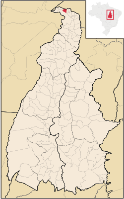 Localização de Buriti do Tocantins no Tocantins