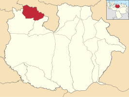 Locatie van de gemeente in Guárico