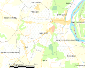 Poziția localității Sancerre