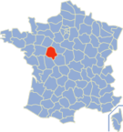 Localisation de l'Indre-et-Loire en France