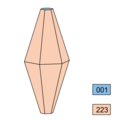 11. bipiramide met weinig zijvlakken