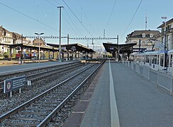 La gare de Renens, deuxième gare du réseau par sa fréquentation.