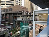 The pedestrian link bridge the day after opening on 1 February 2018.