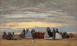 La playa de Villerville, 1864, Galería Nacional de Arte, Washington D. C.