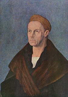 O banquero alemán Jacob Fugger, en un cuadro d'Albrecht Dürer, d'arredol de 1519.