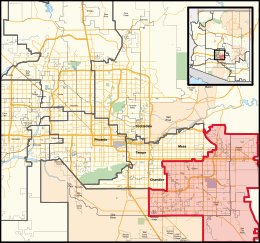 Map of Arizona's 5th congressional district