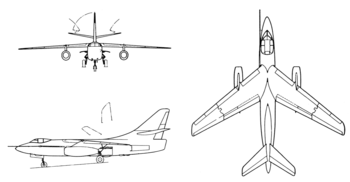 A-3B(A3D-2) 三面図