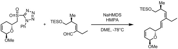 Julia olefination for callystatin A