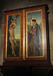 Retable fermé: Peintures (St-Etienne, St-Antoine)