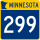 Trunk Highway 299 marker