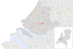 Ligging van Krimpen aan den IJssel in Zuid-Holland-provinsie