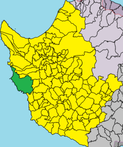 Péja kommune innafor distriktet Páfos