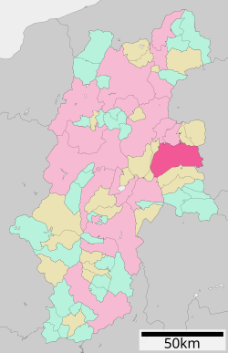 Location of Saku in Nagano Prefecture