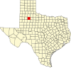 State map highlighting Crosby County