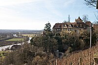 Das Kleiningersheimer Schloss (16. Jahrhundert), erbaut neben einer älteren Burg