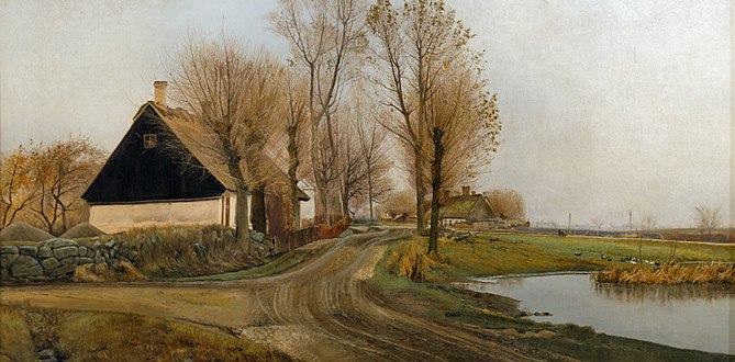 L.A. Ring, Landsbygade i Baldersbrønde, 1905, ARoS.