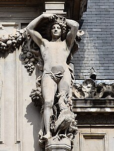 Le Jour (1891), Lyon, hôtel de préfecture du Rhône, l’horloge de la façade.