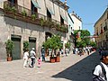 A street in the historic district of Querétaro