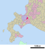 Locator map of Kitahiroshima, Japan