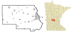 Location of St. Martin within Stearns County, Minnesota