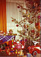 Christmas tree with tinsel in the 70s