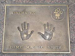 Maggie Smith handprints in Leicester Square WC2 - geograph.org.uk - 1352179.jpg