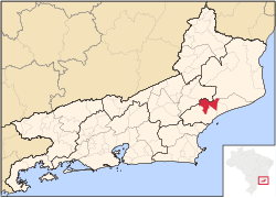 Localização de Conceição de Macabu no Rio de Janeiro