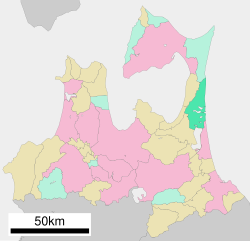 Vị trí Rokkasho trên bản đồ tỉnh Aomori