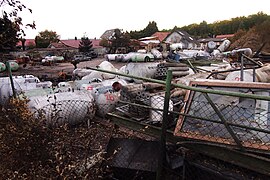 Gelände des Unternehmens Hoffmann Gastrans nach der Explosion